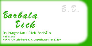 borbala dick business card